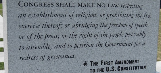 First Amendment to the US Constitution by elPadawan from Flickr (Creative Commons License)