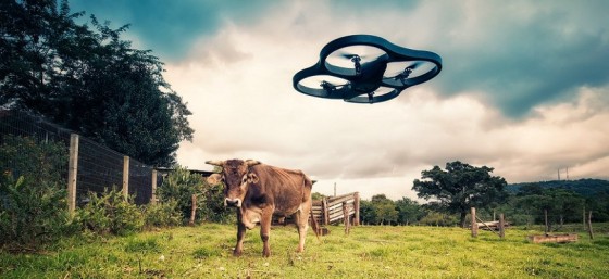 Drone vs Cow by Mauricio Lima from Flickr (Creative Commons License)