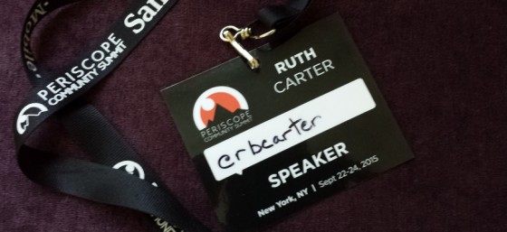 My Badge from Periscope Community Summit - September 2015