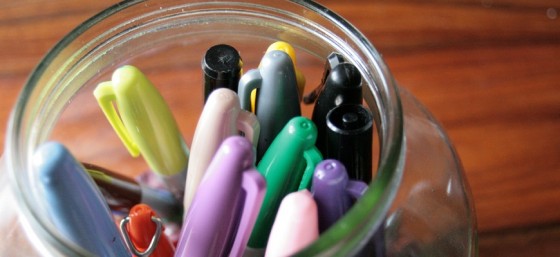 The best analogy for copyright is a jar of markers where each marker represents one of your rights - 10 things: Sharpies by Crystl from Flickr